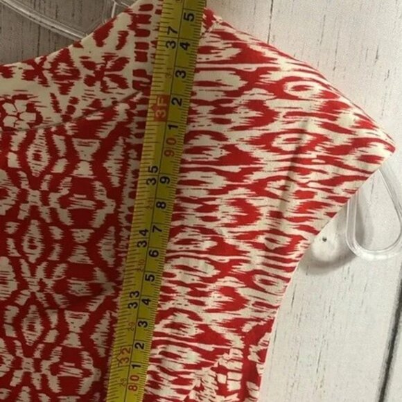 Ellen Tracy Sleeveless Sheath Dress, Red and Cream, Size 6 - Picture 11 of 11